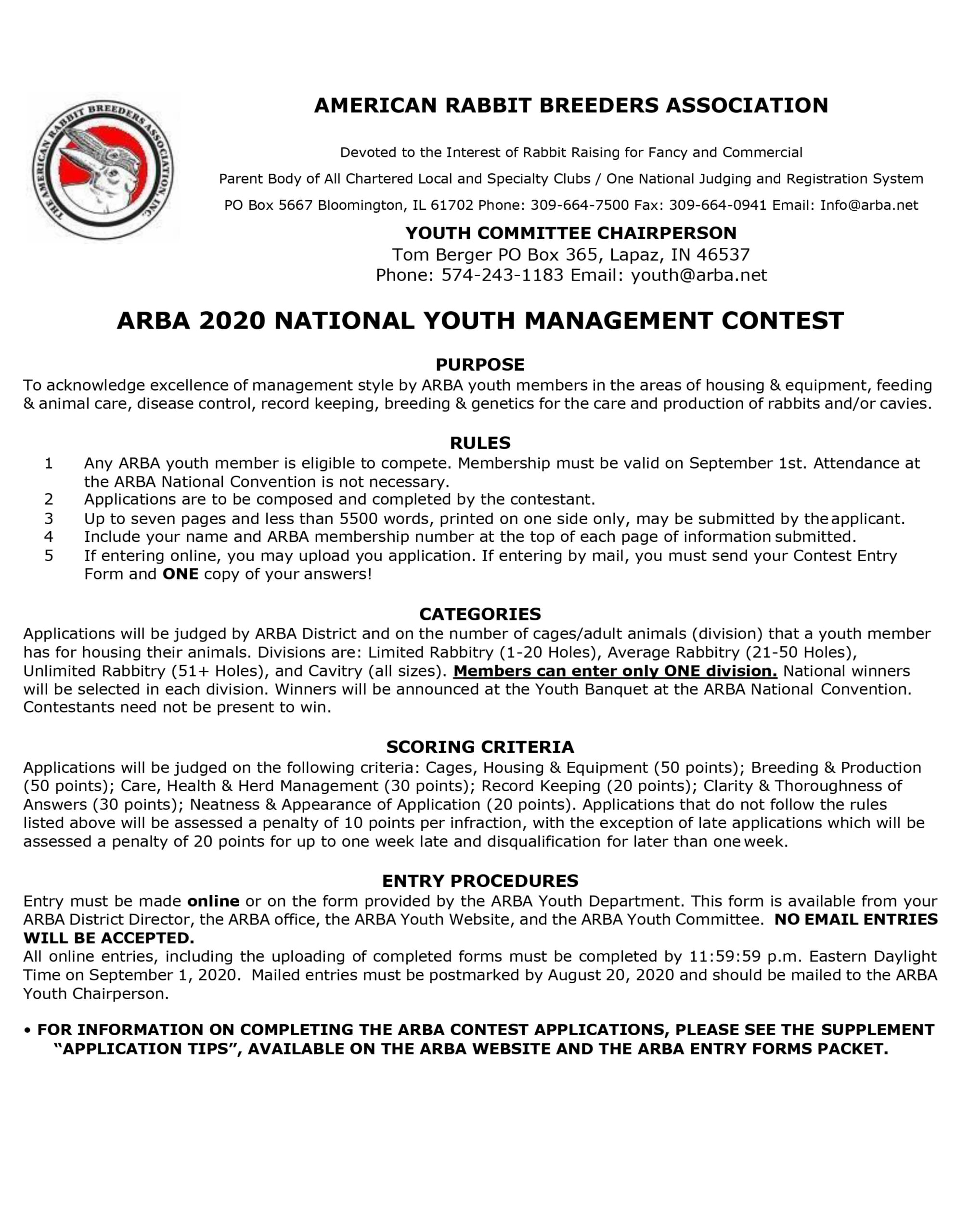 Youth Contests – ARBA