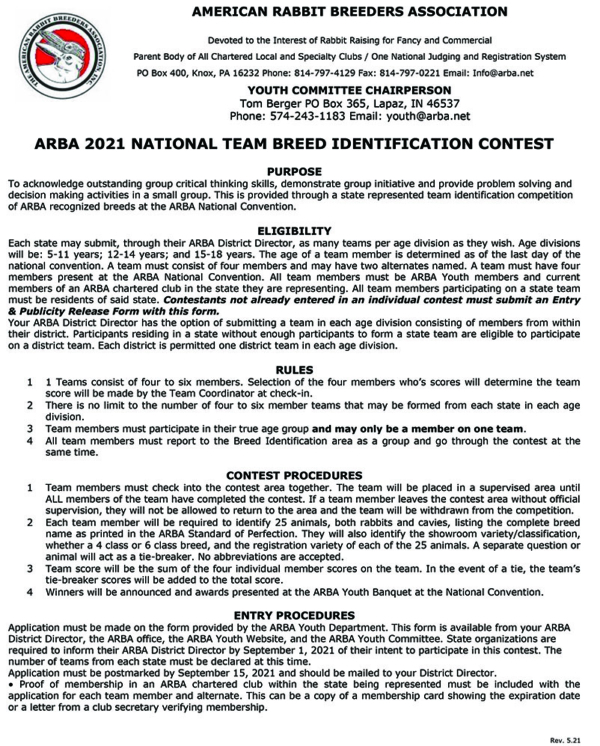 Youth Contests – ARBA